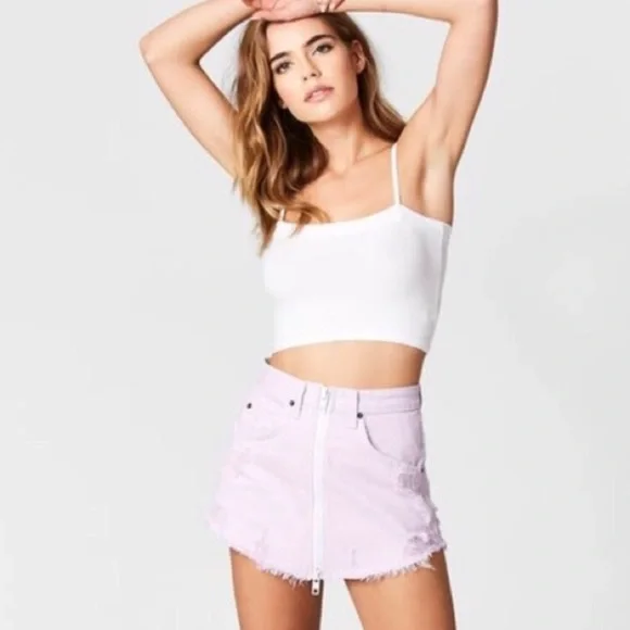 LF Carmar Beatrice Light Pink Distressed Skirt - Picture 9 of 9